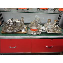 Large amount of Silver Plated Serve ware - 32 pcs.