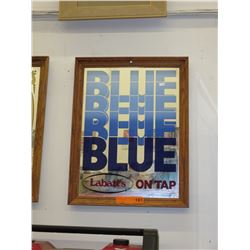 Labatt Blue advertising mirror