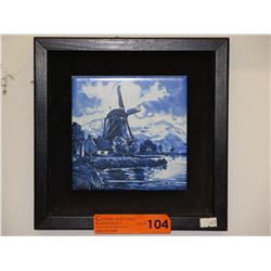 Framed Dutch tile - Classic Blue & White