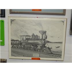Signed lithograph - First CPR Train in Vancouver