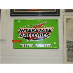 Tin sign - Interstate Batteries