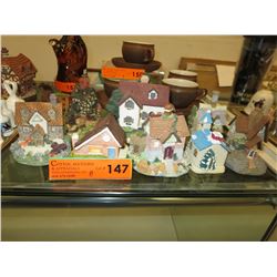 Village scene house models - 8 pcs
