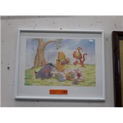 Framed Winnie the Pooh print