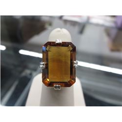 Citrine Solitaire Ring - with Gemologist Appraisal