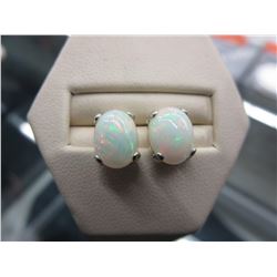 New Opal Earrings set w/ 2 Cabochon cut Opals