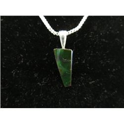 Free-form Ammolite & Sterling Pendant with chain