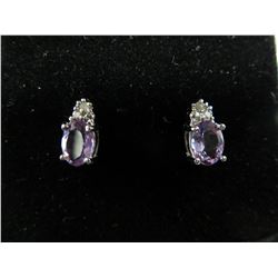 New Diamond & Amethyst Earrings