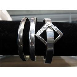 3 Sterling Silver Bracelets