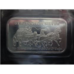 Stagecoach design silver bar