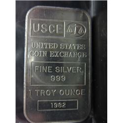 Silver Bar, 1 Troy oz. of .999 silver