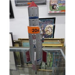 Cast metal USA rocket bank - replica