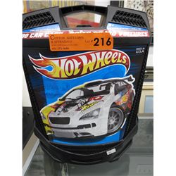 Hot Wheels carrying case containing cars