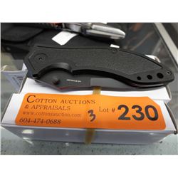 3 New folding knives with belt clips