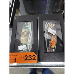 2 New folding knives - 3" blades