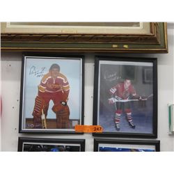 2 Autographed hockey photos