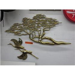 2 Vintage brass wall decorations