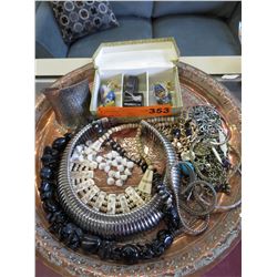 Copper tray & contents