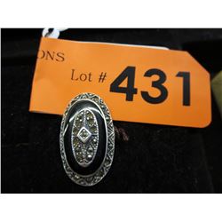 Sterling Silver & Marcasite ring