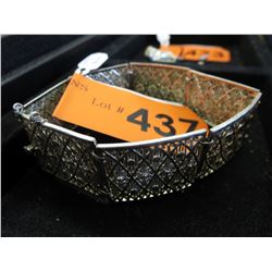 European .800 Silver filigree bracelet