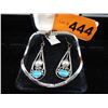 Image 1 : Sterling Silver bracelet & Turquoise earrings