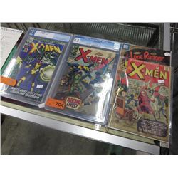 3 X-Men comics (2 graded) & 1 Lone Ranger