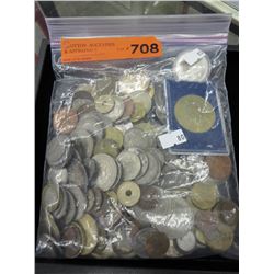 Large bag of assorted world coins