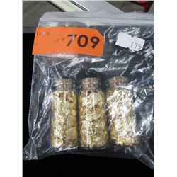 3 Vials of gold leaf
