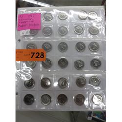 30x 1967 CDN centennial rabbit nickels