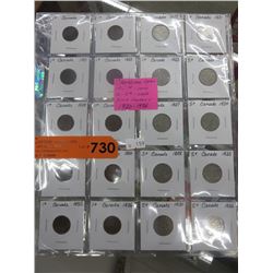 20 CDN 1920-1936 pennies & nickels