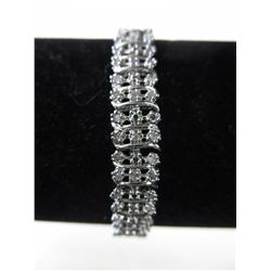 Diamond studded "S" design bracelet
