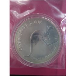 1993 Australian $1 Kangaroo coin - 1 oz. .999 silver
