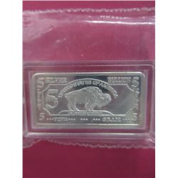 .999 Silver -5 gram US Mint Buffalo bar - sealed