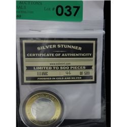 Certified # 46 of 500 Titanic Commemorative coin