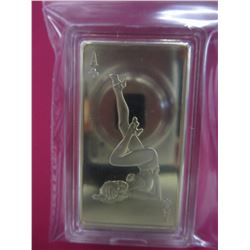 2012  Ace of Club .999 Gold finish Pin Up Girl bar