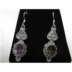 Mystic Topaz French hook dangle earrings