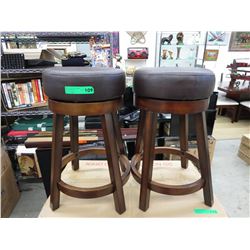 NEW - Pair of swivel bar stools - 24"