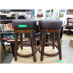NEW - Pair of swivel bar stools - 29"