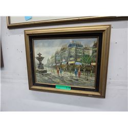 Vintage acrylic oil painting - Signed