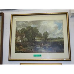 Vintage print of an English farm scene