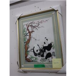 Chinese silk embroidery - Pandas