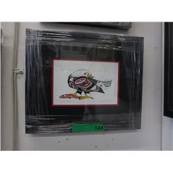Framed Richard Shorty print "Eagle & Salmon"