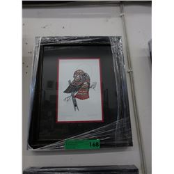 Framed Richard Shorty print "Red Tailed Hawk"