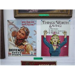 3 Tin signs