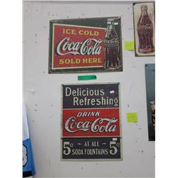 2 Tin advertising signs - replica