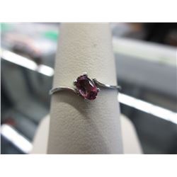 10KT White Gold & Rare Pink Tourmaline ring
