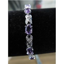 Diamond & Amethyst tennis bracelet