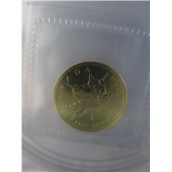 2011 - .999 Solid Gold Canada Maple Leaf coin