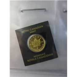 2014  First year solid Gold Canada Maple Leaf coin