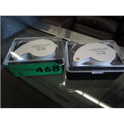 2 New illuminated jeweler's loupes