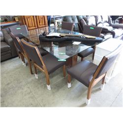 NEW glass top dining room suite